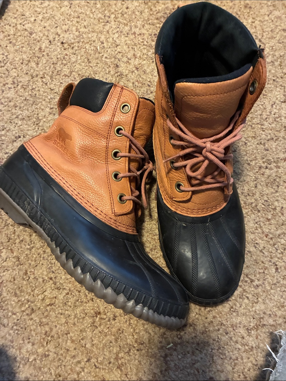 Sorel Brown and Black Men’s Rain & Snow Boots